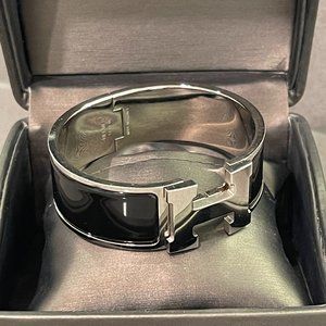 Hermes Clic Clac H Bracelet PM in " Noir " Enamel